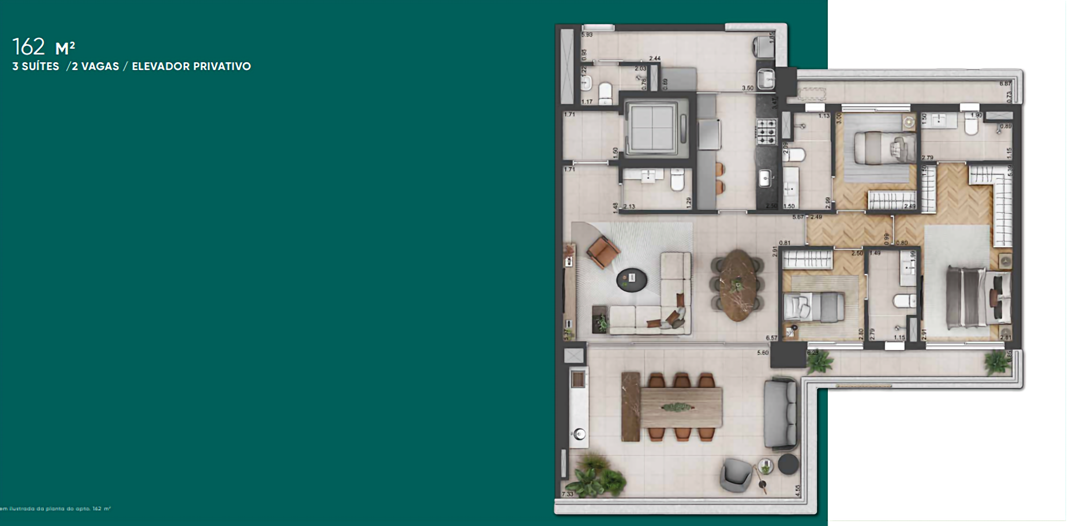 Planta 162m²